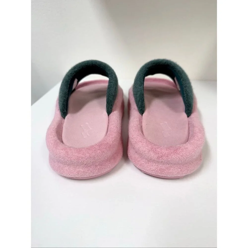 SKYLRK Rest Slide Bloop Fuzzy Pink Green Sandals Men's 8 US 41 EU